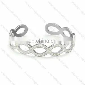 Cheap Wholesale Stainless Steel Infinity Women's Cuff Bangles Bracelets Jewelry Gifts thumbnail-5