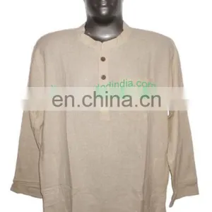 Full Sleeve Long Khadi Yoga Kurta, Size : Chest 46 x Height 34 Inches (medium, Also Available Large, Extra Large) thumbnail-1
