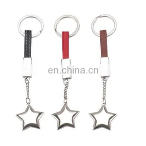 WHOLESALE QUALITY FASHION LEATHER STAR PENDENT KEYCHAIN thumbnail-1