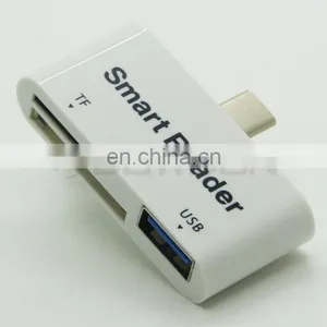 USB-C Card Reader 3 in 1 Type C USB 3.1 5 Gbps TF SD Card Reader Type-C With USB 3.0 Port/TF/SD Smart Adapter for MacBook thumbnail-6