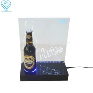Hot Sale OEM Countertop Clear Acrylic Wine Dispaly With Light thumbnail-3