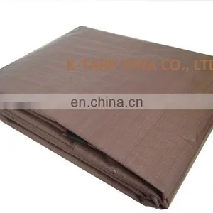 170 GSM Brown Waterproof Tarpaulin Ground Sheet Covers For Camping, Fishing, Gardening & Pets thumbnail-1