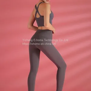 New Design High Waist Tight Yoga Women Tights New Seamless Leggings Set thumbnail-2