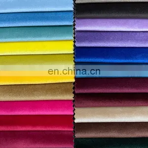 70 Colors in Stock 100% Polyester Cheap Price Soft Velvet Fabric for Furniture thumbnail-6