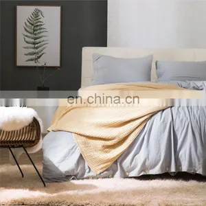 High Quality Cotton Material Fade Resistance Sand Wash Waffle Blanket thumbnail-3