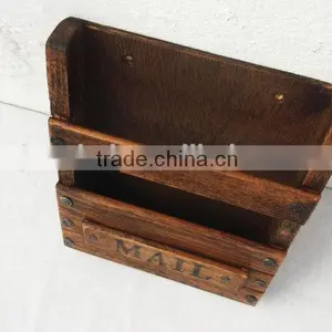 Custom Antique Solid Wooden Mail Rack,wood Mail Holder thumbnail-5