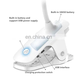 Office Lighting Flexible 3 Grades of Brightness and Color Temperature Remote Control Reading Clip Lamp Table Lamp With Clamp thumbnail-6