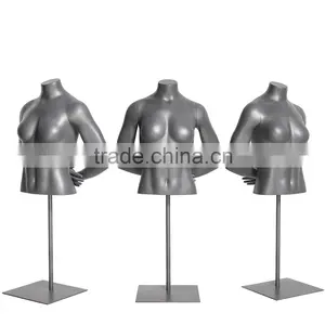 Adjustable Height Upper Body Mannequin Fiberglass Female Half Body Dummy HEF-12 thumbnail-1