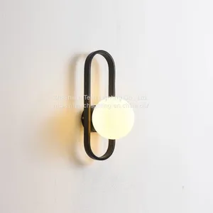 Wall Lamp Led Indoor Moon Wandlamp Bedroom Bedside Aisle Decor Wall Lights Black Gold Modern Home Lighting E27 thumbnail-4