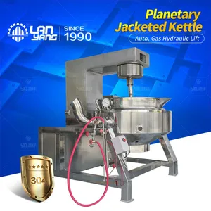 Tilting Gas Heating Jacketed Pot/Liquefied Gas Stirring Pot/Small Wok/Natural Gas Cooking Pot thumbnail-5