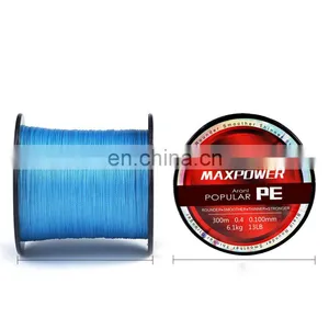Popular 4 Strands 300m Strong Multifilament PE Tackle Fishing Line 6 Colors Polyethylene MAXPOWER Braided Line thumbnail-5