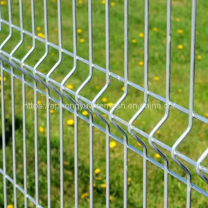 Galvanized 3D Fence Panel Rejas Cercas Welded Mesh Fencing Curvy Mesh Curved V-Mesh FEnce Euro Fence Euromesh Europanel thumbnail-2