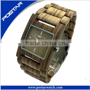Hot Selling Vogue Custom Wood Face Wholesale Men Women Wooden Watch thumbnail-1