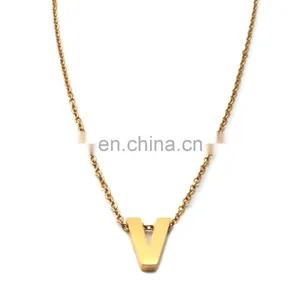 Fashion Charm Shiny Initial Word 26 Letter Alphabet Pendant Chain Necklace Jewelry For Women thumbnail-4
