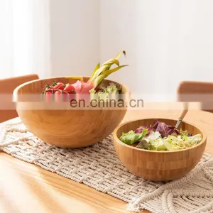 Kitchen Acacia Wood Salad Bowl Set With Servers Spoon Set thumbnail-1