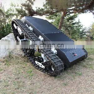 All Terrian 200kg Load Crawler Platform Robot Rubber Track Chassis thumbnail-1