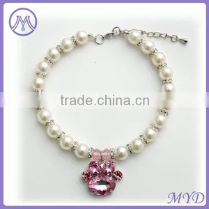 Customized Crown Pearl Pet Pendant Necklace for Dog Cat thumbnail-5