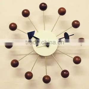Fashion Beautiful George Walnut Ball Clock thumbnail-1
