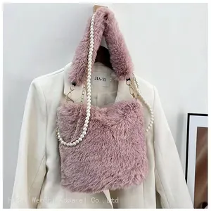 038Plush Bag Large Capacity Single Shoulder Oblique Cross Bag Fur Bag Female Bag Wholesale Discount thumbnail-5