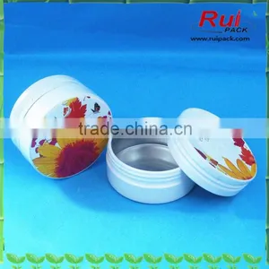 White Hand Cream Aluminum Jar With Nice Printing,White Screw Aluminum Jar thumbnail-1