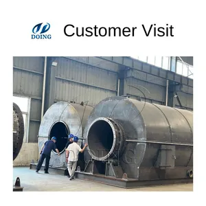 Make Fuel Oil From Waste Rubber Tire/PP PE PS ABS HDPE Plastic/oil Sludge Pyrolysis Plant Reactor thumbnail-1