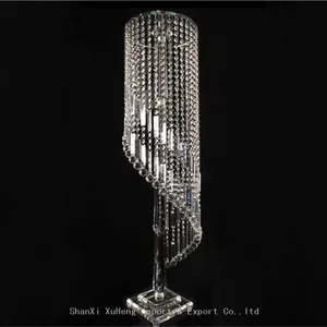 Elegant Crystal Glass Flower Stand For Wedding Decorations Centerpieces thumbnail-3