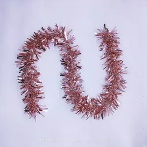 Custom Size Metallic Tinsel Garlands - Gold/Silver for Indoor/Outdoor Party Decor Wholesale thumbnail-2