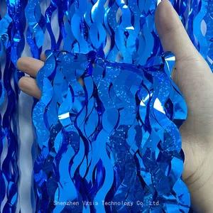 S-Shaped Curved Foil Curtains - Laser Wave for Birthday & Event Photo Backdrops thumbnail-3