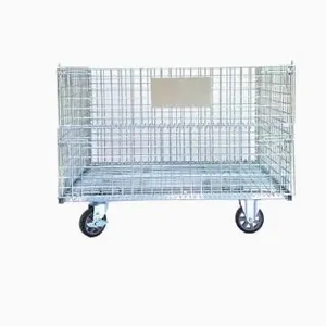 Wire Mesh Containers for Grocery Store Wire Mesh Cage Stillage thumbnail-1