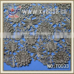 Beautiful Noble Golden Metallic Yarn Lace Fabric thumbnail-1