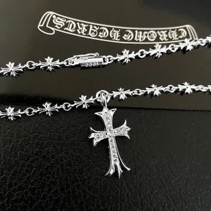 Simple Silver Color Cross Pendant Necklace Men Punk Hip Hop Metal Chain Necklaces Fashion Jewelry Accessories Gift 2026 thumbnail-2