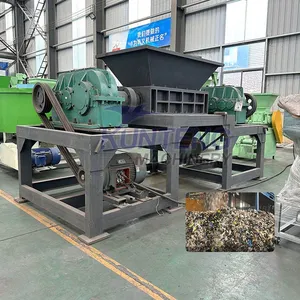 Aluminum Steel Crusher Fiber Fabric Waste Cloth Shredding Machine Heavy Duty Car Double Shaft Shredder Machine Industry EPC thumbnail-3
