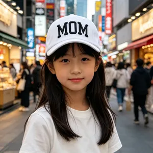 Mom Dad Matching Washed Cotton Dad Hat 3D Puff Embroidery Baseball Cap Adjustable Couple Caps for Parent Gift thumbnail-1