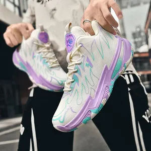 Men Basketball Shoes Kids Winter Leather Shock Absorption Shoes Wear-resistant Boots Waterproof Sports Sneaker Non-slip High Top Trainers Wholesale thumbnail-5