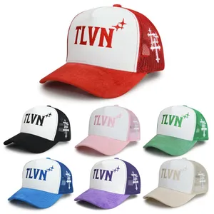 Wholesale Two-Tone Mesh Trucker Caps Custom Embroidery Logo Fashion Sports Trucker Hats Supplier thumbnail-5