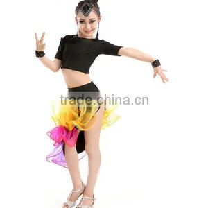 Popular Ballroom Sequins Fringe Rumba Latin Dance Dress Children Girl Latin Dance Dress thumbnail-1