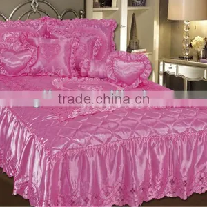 Satin Wedding Bedspread Set thumbnail-1