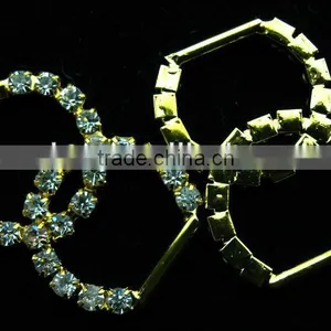 Rhinestone Buckles Sliders, Sew On Buckles Notions 1PC GOLD COLOR thumbnail-1