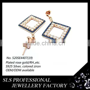 2015 Fashion Russian Jewelry Sets 925 Cubic Zircon Woman Silver Wedding Jewelry Set thumbnail-3
