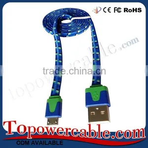 Nylon Flat Usb 2.0 Multi Charger Data Cable Extension Cable For Samsung For Apple thumbnail-2