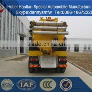 Heavy Dongfeng Self-cleaning Suction Truck for Sale Hubei Haotian New Design Vacuum Fecal Suction Truck Sewage Suction Truck thumbnail-2