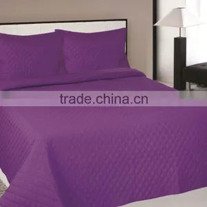 3pcs Twin or Full or Queen or King 100% Polyester Printed Microfibre Ultrasonic Quilts Bed Sheet Bedding Set thumbnail-1