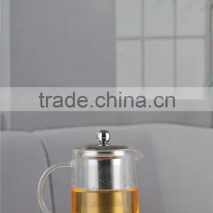 Clear Borosilicate Tea Galss Cup With Filter and Handle thumbnail-1