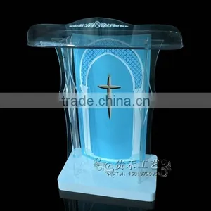 Factory Price Clear Acrylic Church Pulpit Modern Plexiglass Church Pulpit Supplier's Choice thumbnail-3