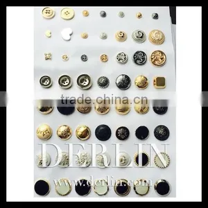Antique Copper Collection Gold Side New Metal Plastic Button thumbnail-4