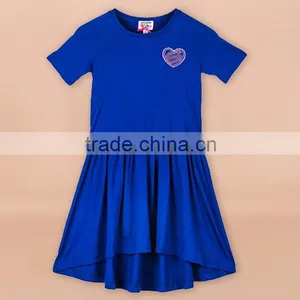 NEW!China Supplier Wholesale Girl Dress Cotton Long Glass Strass Dress thumbnail-1