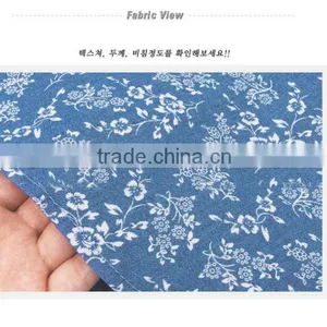 2014 New Design Denim Floral Print Sleeveless Dress , Polo Collar Dress thumbnail-5