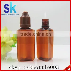 e Liquid Amber Triangular Plastic Dropper Bottle Pet Dropper Bottle 30ml With Childproof Cap thumbnail-2
