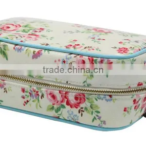 PVC Coated Canvas Make up Waterproof Cosmetic Bag thumbnail-3
