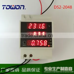 Din Rail LED AC 200-450V 0-100A Display Voltmeter Ammeter With Active and Reactive Power and Power Factor 5 in 1 Combo Meter thumbnail-5